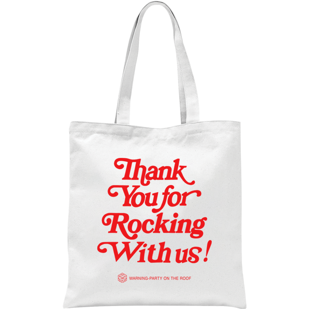 Thank You for Rocking With Us - Tote Bag